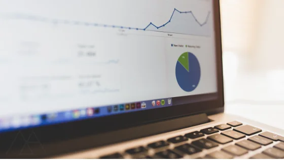 An image of statistics on a computer screen