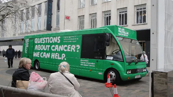 The MacMillan cancer community support bus